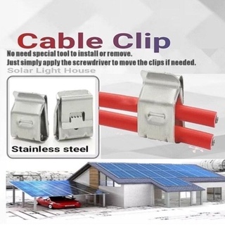 CABLE CILPS คลิปล็อกสายไฟ แพ็ค &gt;&gt; [10ตัว] SOLAR CELL