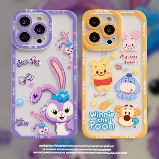 เคสโทรศัพท์มือถือ TPU ใส ลายหมีน่ารัก สําหรับ Iphone 14 13 Pro Max 12 11 XS XR X 8 7 6 Plus Mini SE