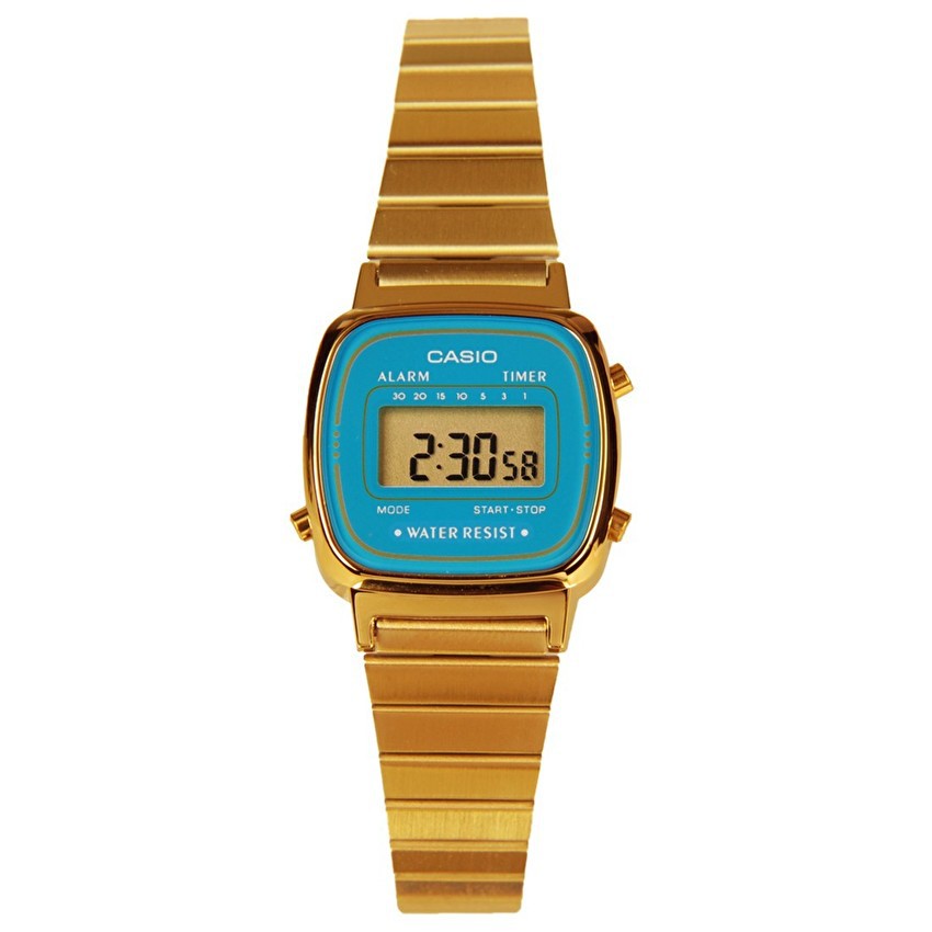 Casio นาฬิกาข้อมือ รุ่น LA670WGA-2DF - Blue/Gold