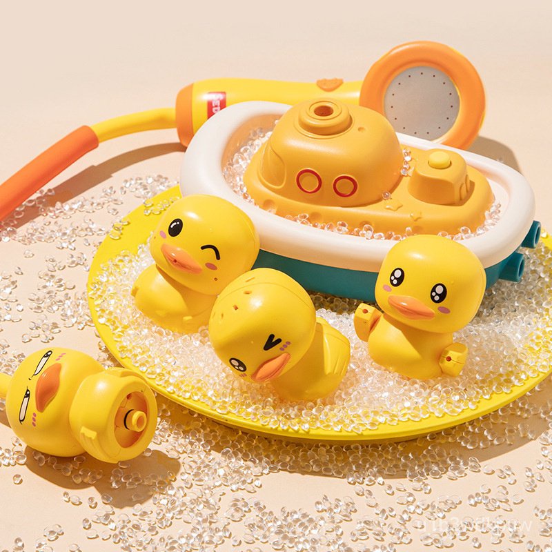 {new}Baby Bath Toys Electric Water Spray Jet Pirate Rotate Boat Duck ...