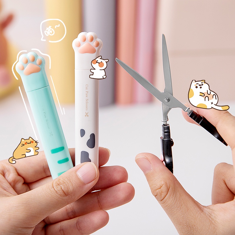 Letit กรรไกรตัดกระดาษ ขนาดเล็ก แบบพกพา เครื่องเขียน สําหรับนักเรียน สํานักงาน