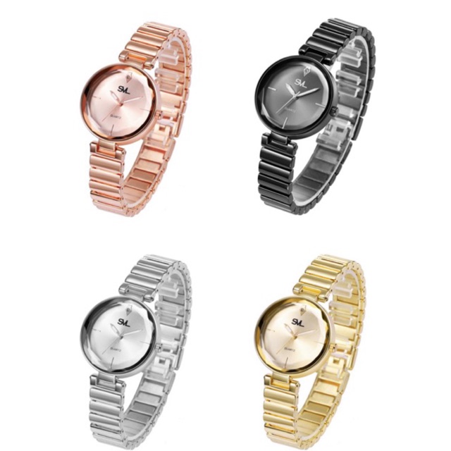 [คละสีส่ง] SVL นาฬิกาสุภาพสตรี สไตล์แบรนด์ดัง หน้าปัดคริสตัล SP44118