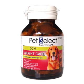 Pet Select DCM สูตรควบคุมน้ำหนัก ลดคอเลสเตอรอล บำรุงหัวใจและเผาผลาญพลังงานสำหรับสุนัขและแมว (30 เม็ด