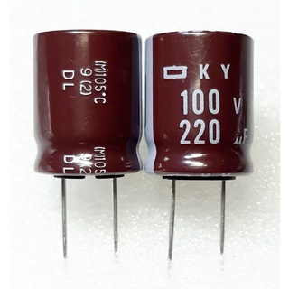 NCC Nippon Chemi-con KY 220uf 100v 105°  capacitor ตัวเก็บประจุ คาปาซิเตอร์