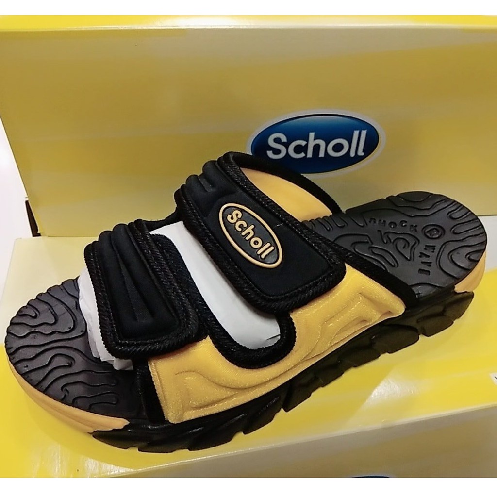 Scholl รองเท้าแตะแบบสวม รุ่น Cyclone สีดำ-เหลือง