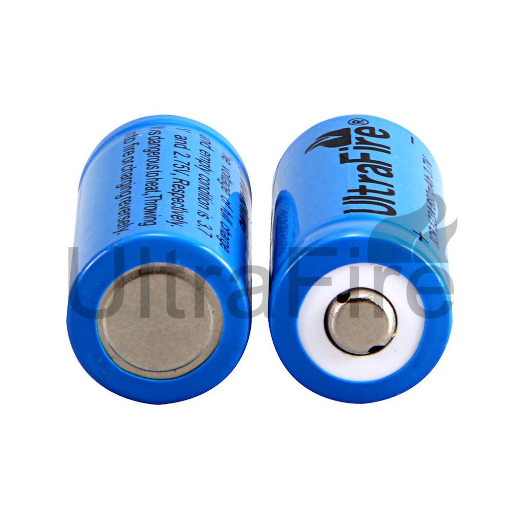 [1pc] New iRemsx 16340 / CR123A / LC16340 Lithium Battery 1500 mAH 3.7V Rechargeable Li-ion Battery-Blue 1 ก้อน