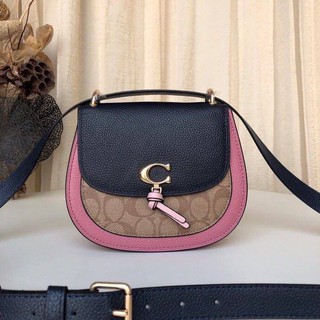 Coach  REMI SADDLE BAG IN COLOR BLOCK SIGNATURE CANVAS (COACH 2316)