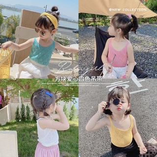 Korean Summer New Girls All-match Ice Silk Thin Sleeveless Hollow Vest