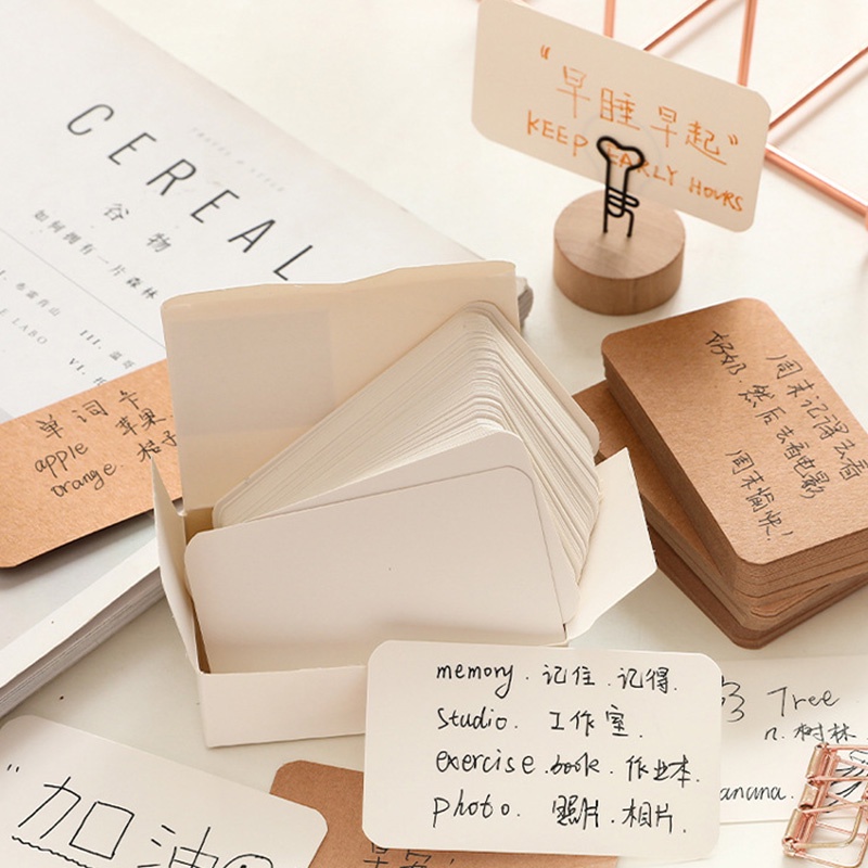 การ์ดข้อความการ์ดคราฟท์ขนาดเล็กบรรจุกล่อง 100 ชิ้น
 - รูปที่ 4