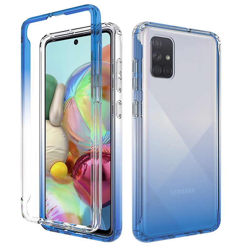 Samsung Galaxy A51 A71 5G เต็มตัว ไฮบริด ทนทาน กันกระแทก ไล่ระดับสี ใส เคสด้านหลัง