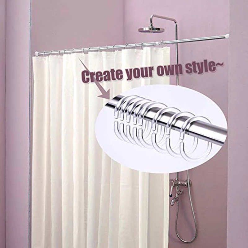 แนะนำ ผ้าม่าน 12 ชิ้น / เซต ตะขอแขวนผ้าม่านอาบน้ํา รูปตัว C แบบใส หมุนได้ / ราวแขวนผ้าม่านอาบน้ํา คลิปแหวน สําหรับห้องน้ํา
 ราคาพิเศษ มีเก็บเงินปลายทาง