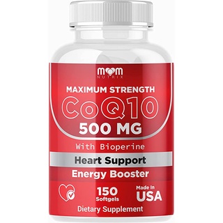 MOM Nutrix CoQ10 500 mg. 150 softgels Coenzyme Q10📌exp.14/02/25📌บำรุงหัวใจ เพิ่มพลังงานระดับเซลล์ ลดคอเลสเตอรอล โคคิวเ