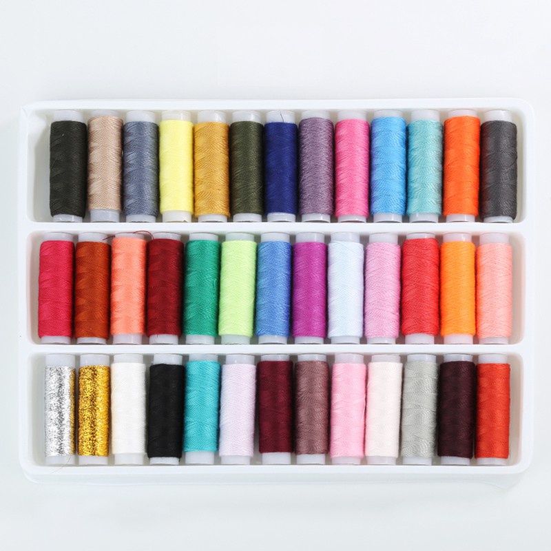 DUWEN 39 ชิ้นสีผสมเส้นด้ายโพลีเอสเตอร์ 100% ด้ายเย็บผ้าเครื่องม้วนมือเย็บปักถักร้อย 200 หลาแต่ละ Spool สำหรับชุดเย็บผ้าที่บ้าน ราคา ถูกที่สุด ดีลบีเคเค แกลเลอรีภาพที่ 2