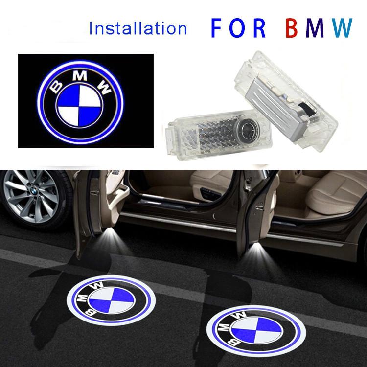 ไฟโปรเจคเตอร์ ไฟ LED ต้อนรับ สำหรับติดประตูรถ BMW 2ชิ้น  For BMW E90 E91 E92 E93 E60 E61 F30 F07 F10