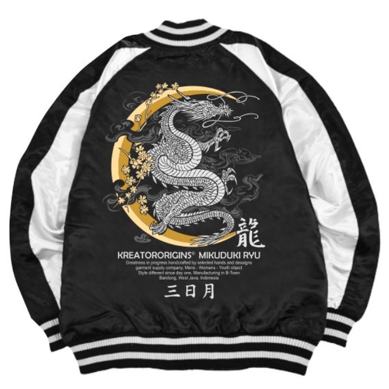 Varsity Sukajan Bomber Baseball Jacket Dragon Baseball Original Creator Apparel