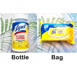 ไลซอล ทิชชู่เปียกอเนกประสงค์ Lysol® Disinfecting Wipes eliminates 99.9% of Viruses and Bacteria 80 or 35 Sheets