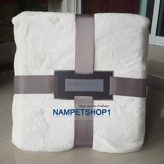 (พร้อมส่งค่ะ) ผ้าห่ม High-grade super soft flannel blankets ขนาด 167x229 cm. - White