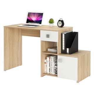 Computer desk OFFICE DESK FURDINI ROZEN CT-3613 OAK/WHITE Office furniture Home &amp; Furniture โต๊ะคอมพิวเตอร์ โต๊ะคอมพิวเต