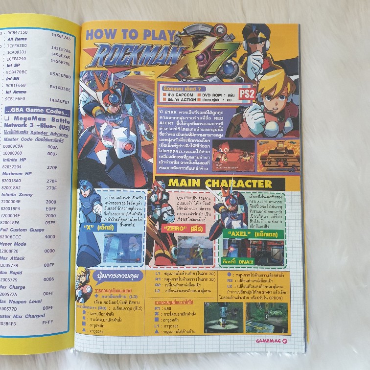ROCKMAN X7 FOR PS2 & INDIANA JONES หนังสือสรุปเกมส์มือสองคอลัมน์ท้ายเล่ม GAMEMAGรายสัปดาห์