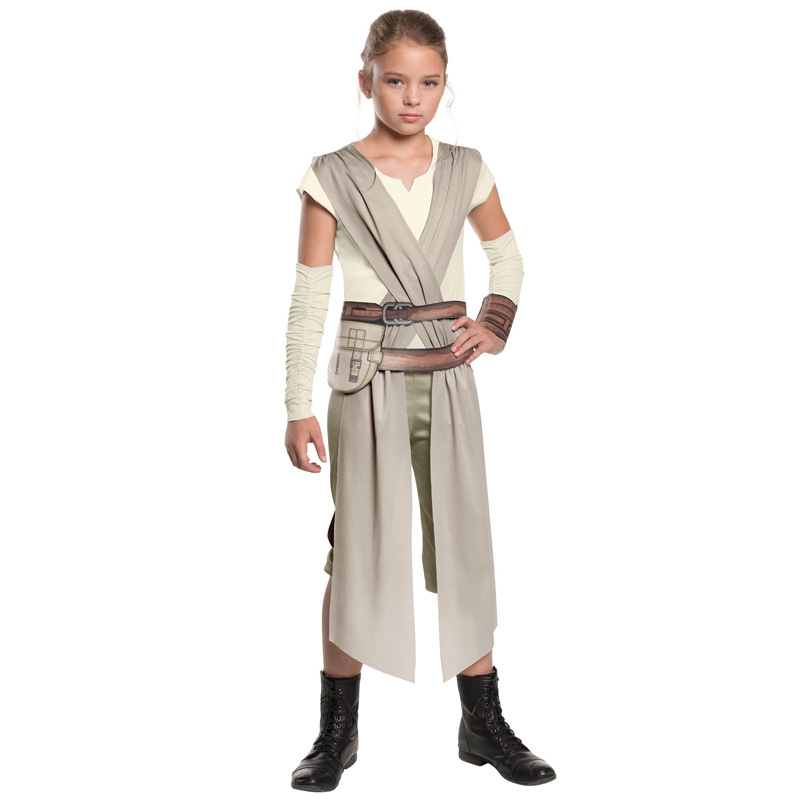 ภาพยนตร์ Star Wars Jedi Warrior Force Awakens Rey คอสเพลย์เครื่องแต่งกายสําหรับเด็กสาวฮาโลวีน Carnival Party Jumpsuits C39892CH