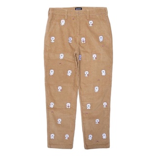 SLUM LTD - RIPNDIP Hello Nermy Corduroy Embroidered Pants Tan