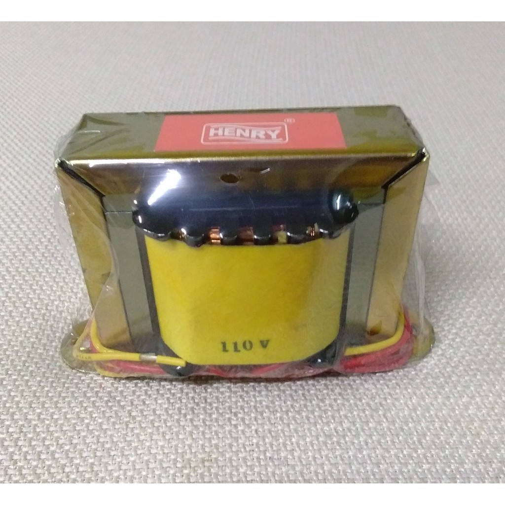 Henry หม้อแปลงไฟฟ้าออโต 220/110V 1A 2สาย แบบสายรัดสีทอง