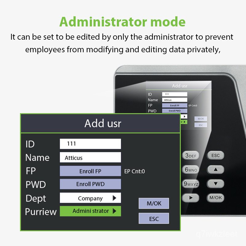 ZKTeco Fingerprint Attendance Machine Biometric Mesin Punch Card ...