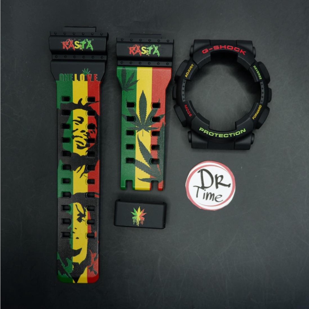 กรอบสาย G-SHOCK ของแท้ 100% สกรีน Rasta รุ่นGA-110,GA-100,GA-120,GA-140,GD-100,GD-120