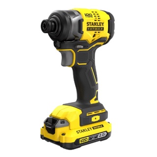 STANLEY ไขควงกระแทกไร้สาย ไร้แปรงถ่าน 20V SBI810D2K-B1+พร้อมแบตเตอรี่ 2.0Ah