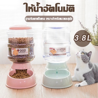 เครื่องให้น้ำให้อาหารสุนัขอัตโนมัติขนาดใหญ่ 3.8 ลิตร ที่ให้น้ำให้อาหารสัตว์เลี้ยง