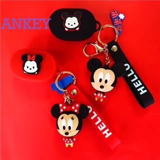 Redmi airdots 3  Earphone Silicone Case for Mi AirDots 3 / 2 / S  Earbuds Waterproof Shockproof Case Mickey Mouse Minnie Soft Protective Case Headphone Cover Headset Skin with Hook