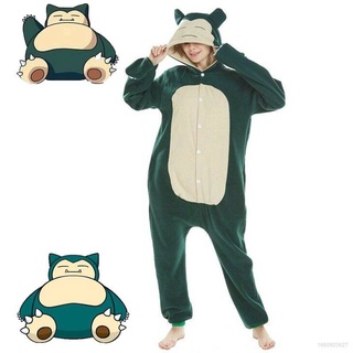 Gp41 【พร้อมส่ง】ชุดนอนจั๊มสูท คอสเพลย์อะนิเมะโปเกม่อน Kigurumi Snorlax สําหรับผู้ใหญ่ PG41