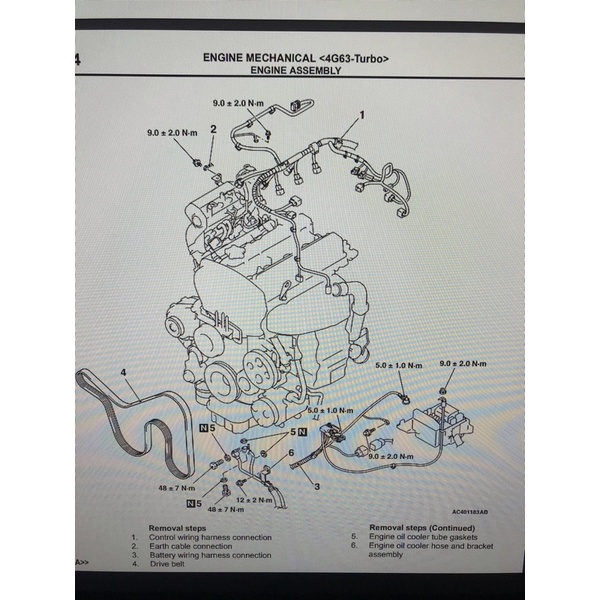 Mitsubishi 4g63 turbo คู่มือการขันปอนด์เครื่อง 48 หน้า