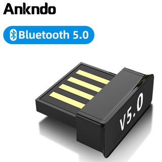 Ankndo อะแดปเตอร์รับส่งสัญญาณเสียงบลูทูธไร้สาย Usb Bt 5.0 Usb Dongles Laptop Ble