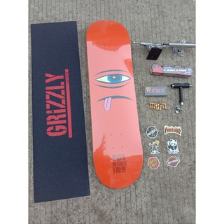 TOYMACHINE 31*8 สเก็ตบอร์ดของเล่นสําหรับเด็ก Toy machine professional skateboard indepdent truck  spitfire wheel bones bearing grizzly griptape pro skateboard full set