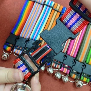 (โค้ดส่งฟรีหน้าร้าน) (คละสีคละลาย)ปลอกคอสุนัข🐶 รุ่นจัมโบ้ กระดิ่งใหญ่ ทำจากเชือกไนล่อน น้ำหนักเบาไม่อุ้มน้ำ ยาว 21 นิ้ว
