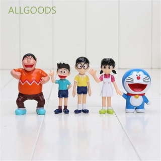 ◙DORAEMON NOBITA NOBI Allgoods ฟิกเกอร์โดราเอมอน 5 ชิ้น / ชุด