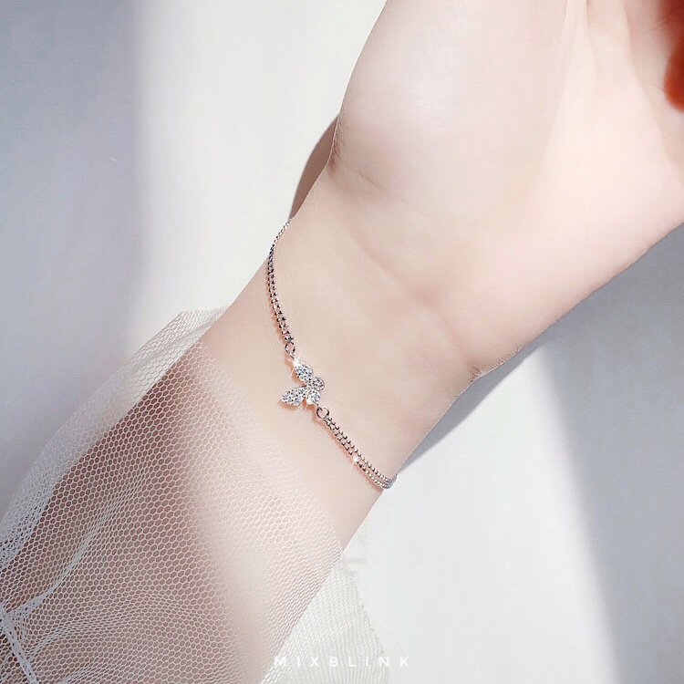 สร้อยข้อมือ เงินแท้ 92.5% ส่งฟรี EMS ♡ รุ่น Wonder ♡ -  ( #A14 )