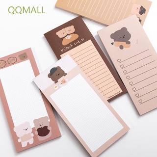 Qqmall แผ่นกระดาษโน๊ตรูปหมีน่ารักสําหรับตกแต่งสมุดภาพ 50 แผ่น