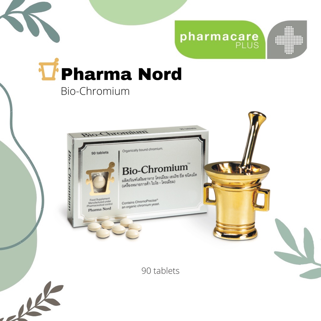 Pharma Nord-Bio-Chromium ผลิตภัณฑ์เสริมอาหาร โครเมียม เม็ด 90 เม็ด สำหรับควบคุมน้ำตาล