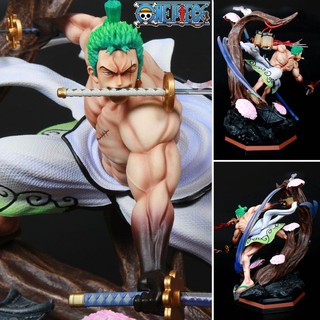 Figure ฟิกเกอร์ Model โมเดล จากเรื่อง One Piece วันพีซ เต็มพิกัดสลัดจอมลุย วันพีช Roronoa Zoro โรโรโนอา โซโร สูง 39 cm