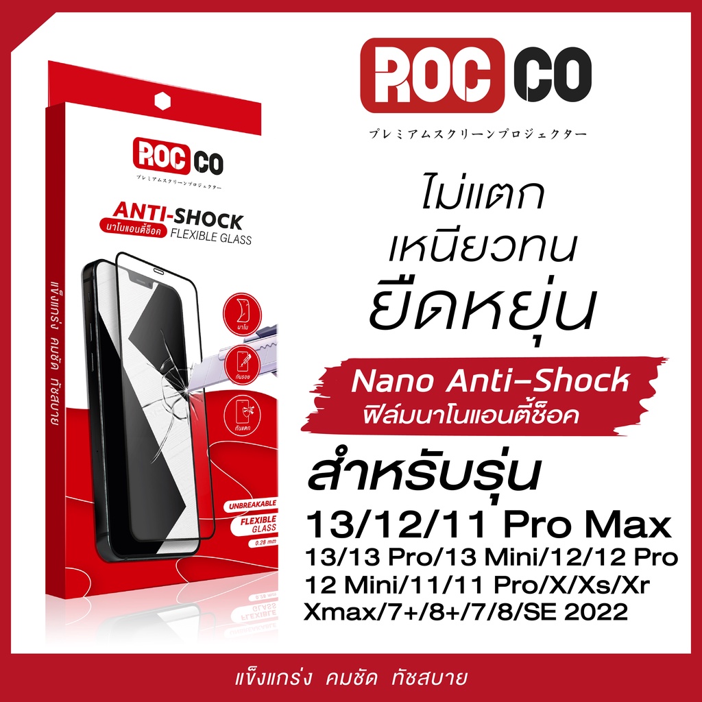 Anti Shock ฟิล์มแอนตี้ช็อคสำหรับ 14 Pro Max/14/14 Pro/14 Plus/13 Pro Max/13/13 Pro/13 Mini/12 Pro Max/12 Pro
