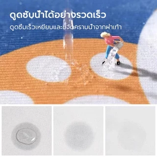 พรมเช็ดเท้า พรม พรมห้องน้ำ (ขนาด60*40CM) ไม่ลื่นกันน้ำ มีลายน่ารักให้เลือกหลากหลาย