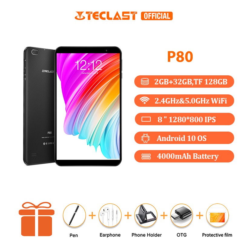 Teclast Official P80 8 Inch Tablet 2GB RAM 32GB ROM Android 10.0 OS Allwinner A133 Processor IPS GPS Navigation Bluetooth 4.2 Dual Camera 1280x800 HD Screen Android Tablet For Students Original Authentic | Shopee Thailand Teclast Official P80 8 Inch Tablet 2GB RAM 32GB ROM Android 10.0 OS Allwinner A133 Processor IPS GPS Navigation Bluetooth 4.2 Dual Camera 1280x800 HD Screen Android Tablet For Students Original Authentic | Shopee Thailand