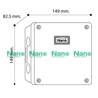 Nano 204 กล่องไฟ บล็อกกันน้ำ กล่องกันน้ำ Nano-204 ขนาด 6"x6"x3.3"
