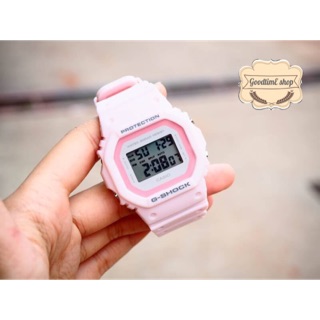 G-Shock เหลี่ยมชมพูหน้าขอบชมพูเข้ม