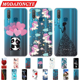 เคสสำหรับ VIVO Y11 เคสซิลิโคน Soft Back Cover VIVOY11 Y 11 Case Painted Silicone เคส