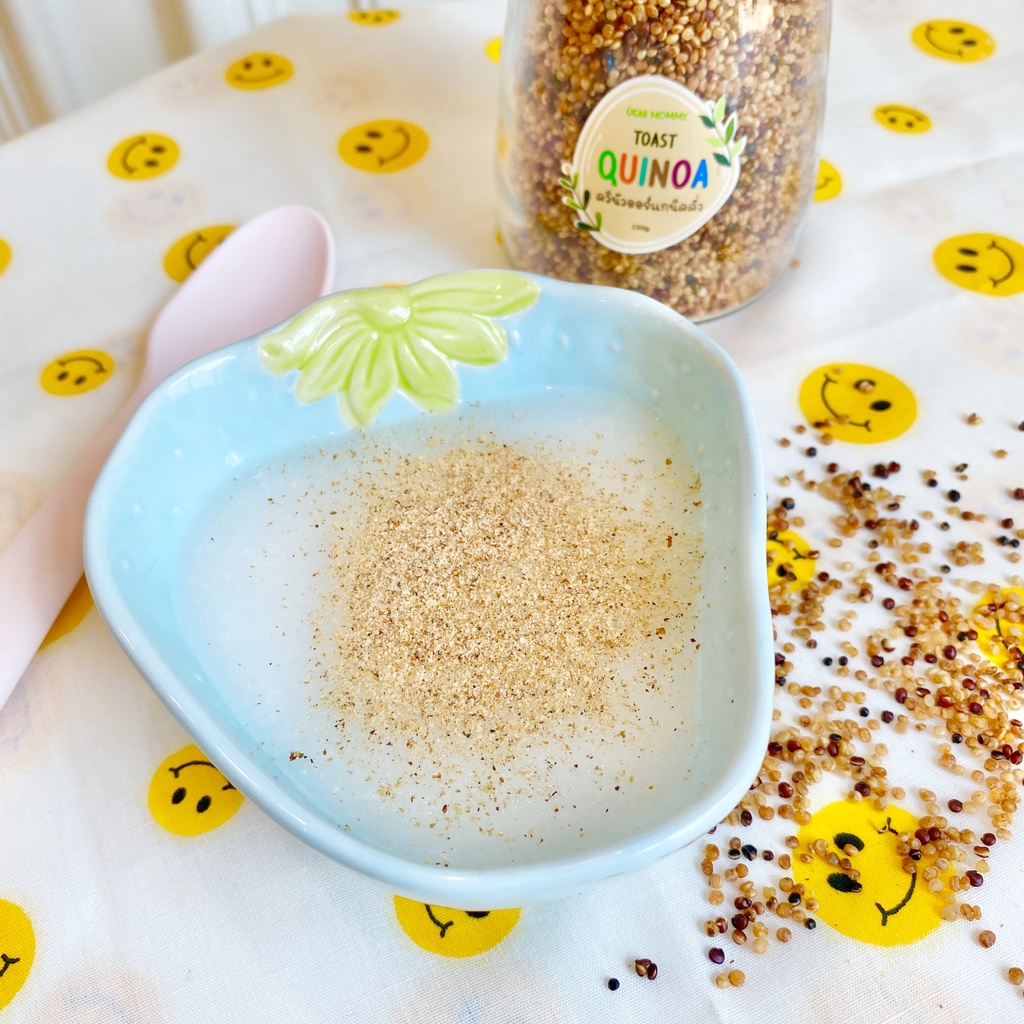 ควินัวออร์แกนิคคั่วอ่อนสุก กากใยสูง ช่วยขับถ่าย พร้อมรับประทาน ในขวดแก้วที่สามารถบดได้ เลข อย.57-2-04764-6-0014 - รูปที่ 3