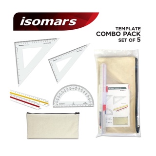 อุปกรณ์ เขียนแบบ ชุดเขียนแบบ รวม 5 ชิ้น แบนด์ ISOMARS เหมาะกับน้องๆ ที่เรียนสายช่าง สถาปัตย์ วิศวะ