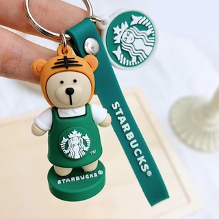 พวงกุญแจซิลิโคน อีพ็อกซี่ รูปตุ๊กตา Starbucks ราศีจีน 12 ราศี